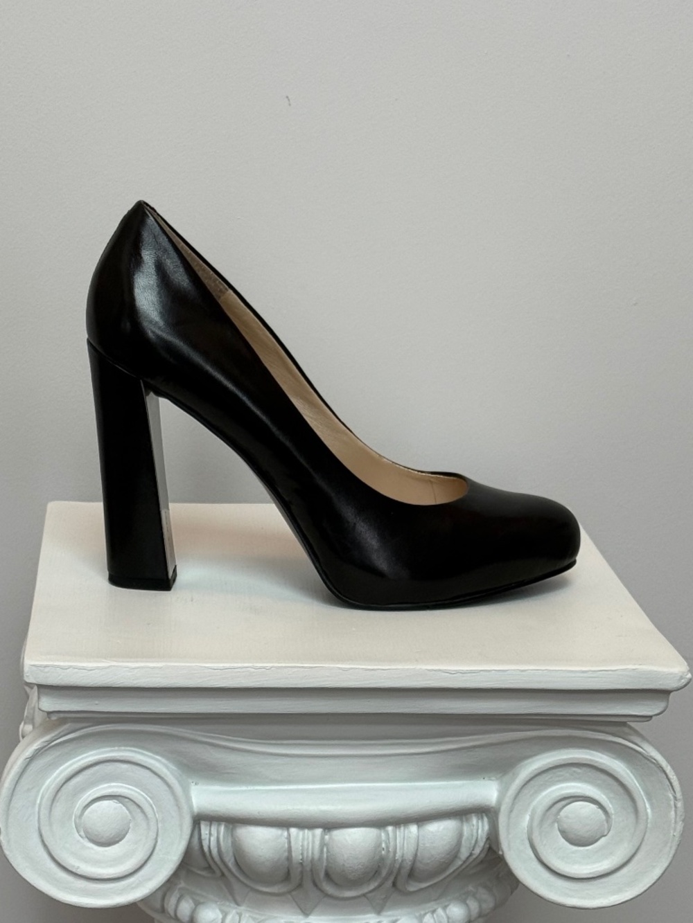 Nine West Classic Black Block Heel Pump